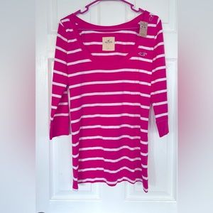 NWT! Hollister 3/4 sleeve longer length shirt.